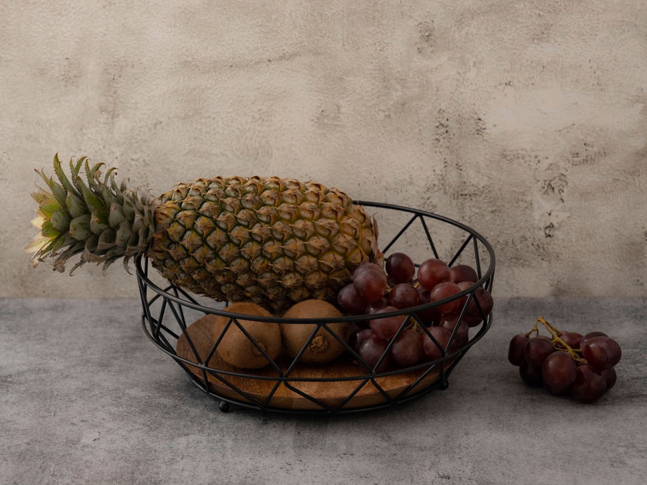 Obstschale Metall Brotkorb rund Neo ø 28 cm H 10 cm Obstkorb Metall schwarz Obstschale Metall Brotkorb rund Neo ø 28 cm H 10 cm Obstkorb Metall schwarz