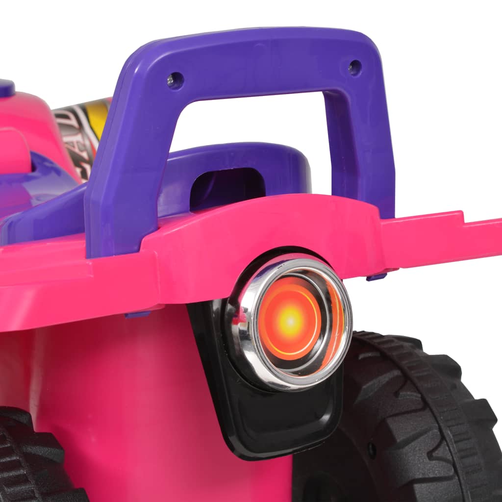 Kinder-Rutschauto Rosa und Lila mit Sound und Lichtfunktionen.