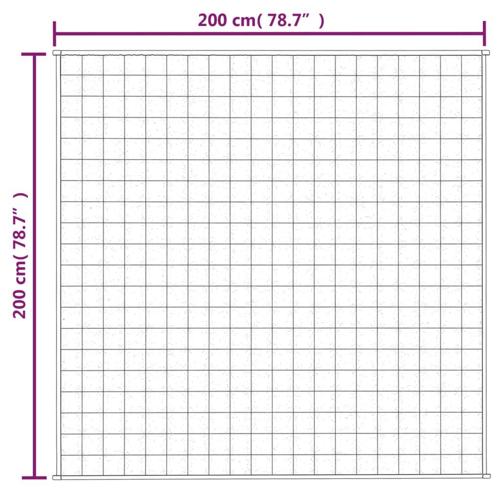 Gewichtsdecke Blau 200x200 cm Stoff 13 kg schwer für ruhigen erholsamen Schlaf