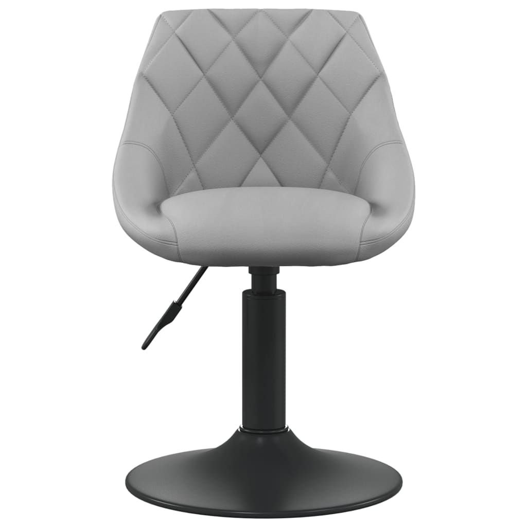 Drehbare Esszimmerstühle 2 Stk. hellgrauer Samt für modernes Esszimmer bequem Drehbare Esszimmerstühle 2 Stk. hellgrauer Samt für modernes Esszimmer bequem