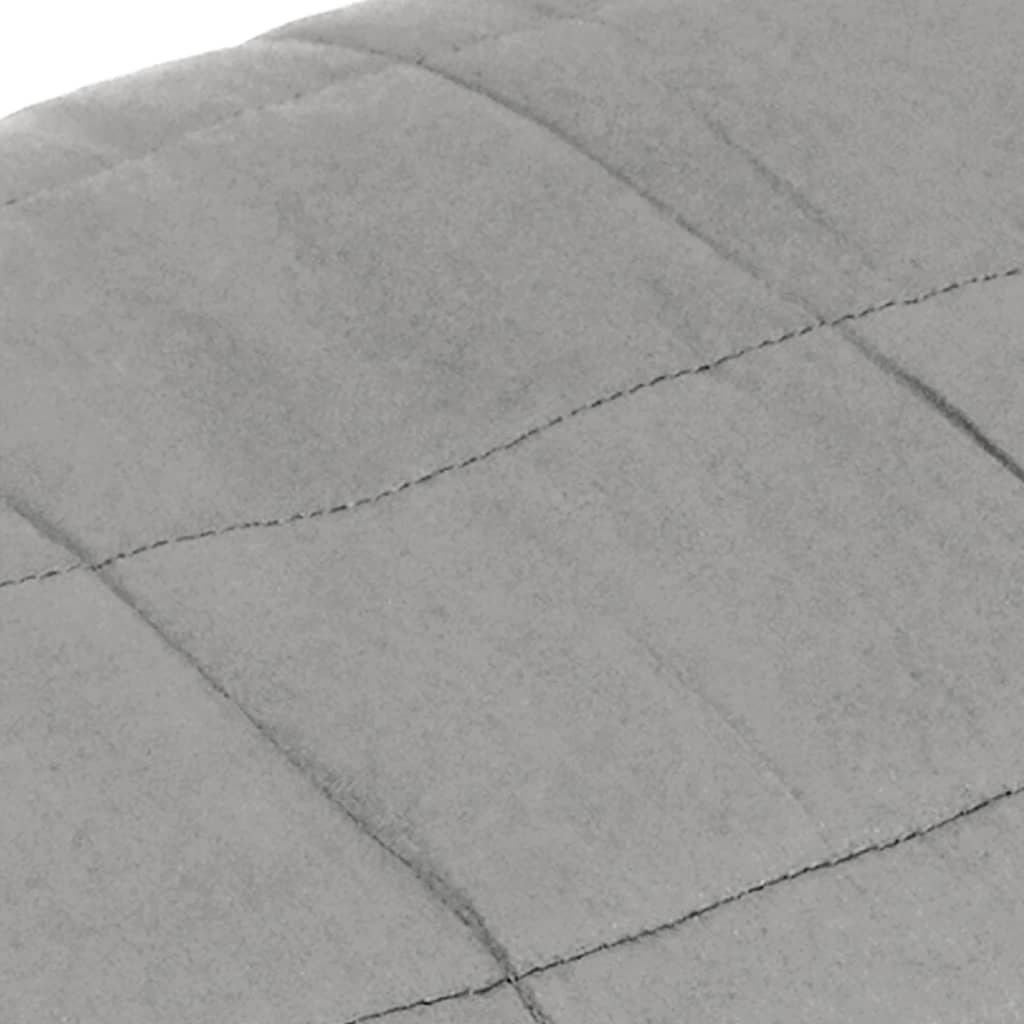 Gewichtsdecke Grau 200x225 cm 13 kg Stoff beruhigend  entspannend Stressabbau