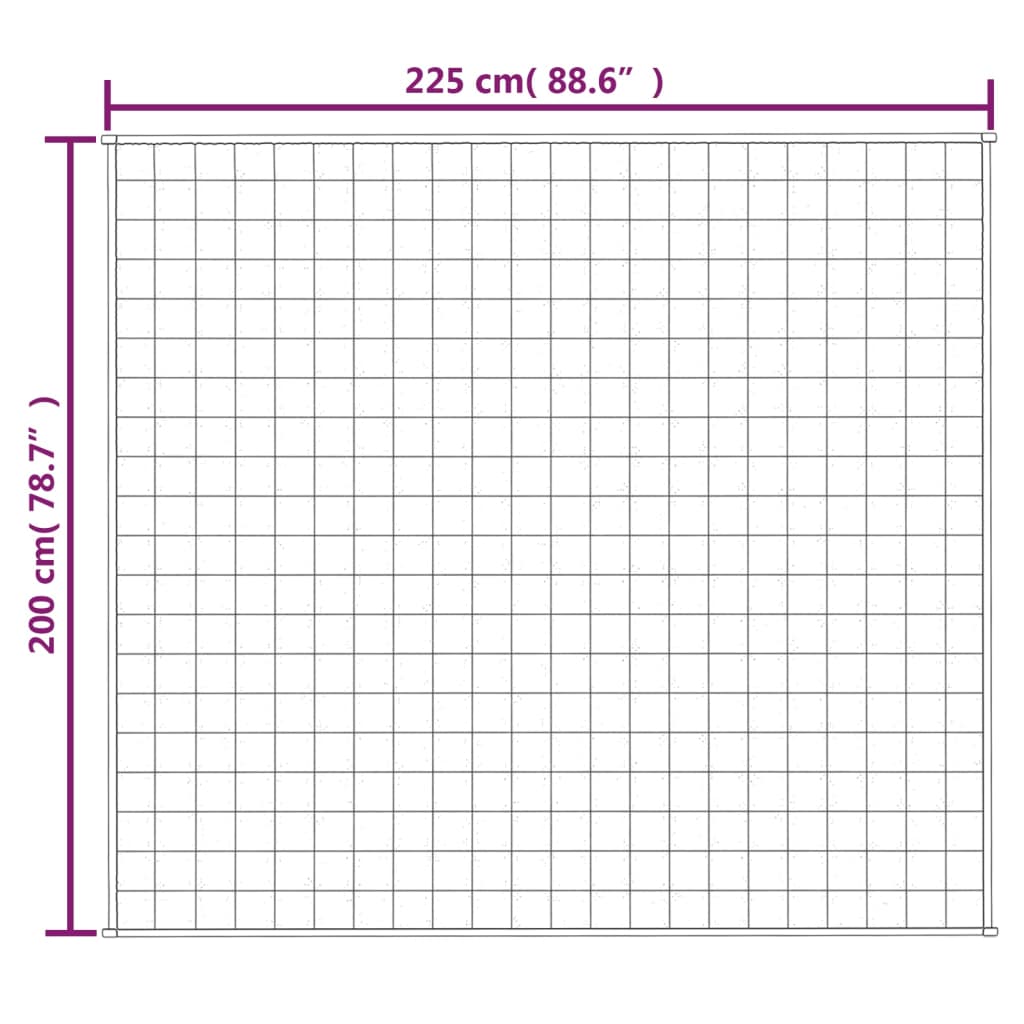 Gewichtsdecke Grau 200x225 cm 13 kg Stoff beruhigend  entspannend Stressabbau