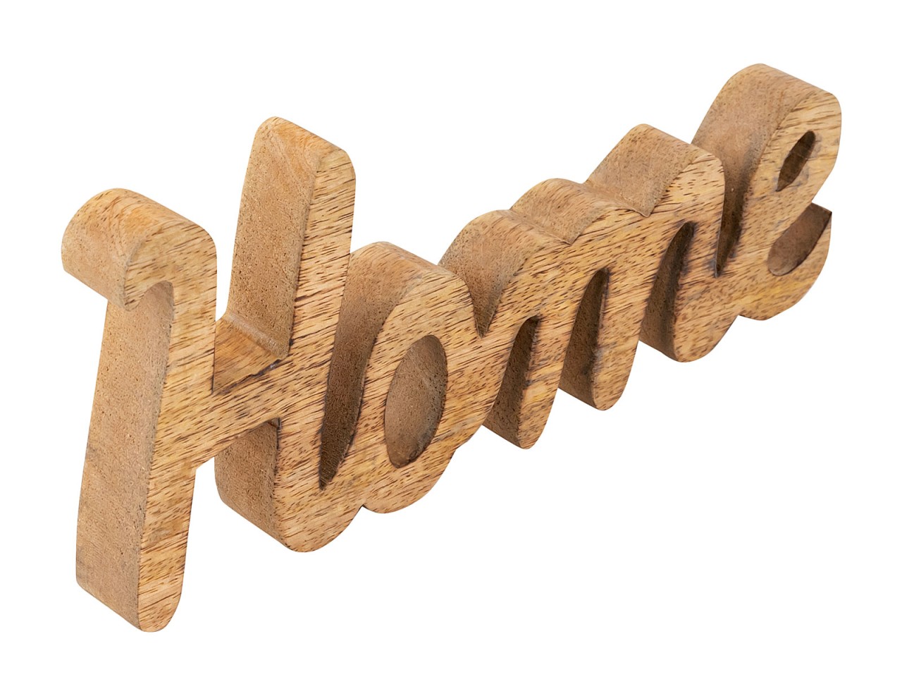 Holzfigur Schriftzug Home B28x12cm Dekoschrift Mangoholz massiv