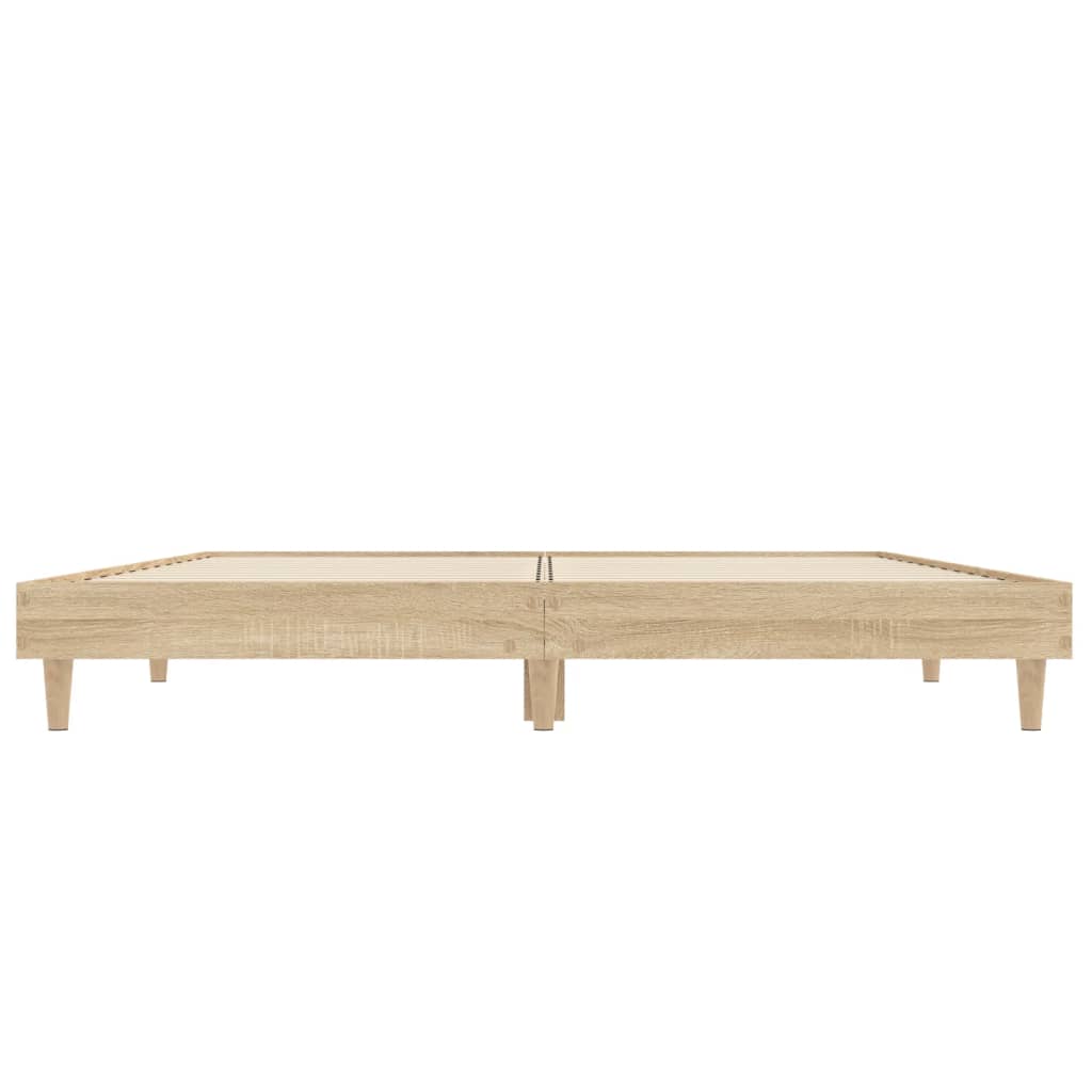 Bettgestell Bettrahmen Doppelbett Bett Sonoma Eiche Optik 140x190cm Holz Natur