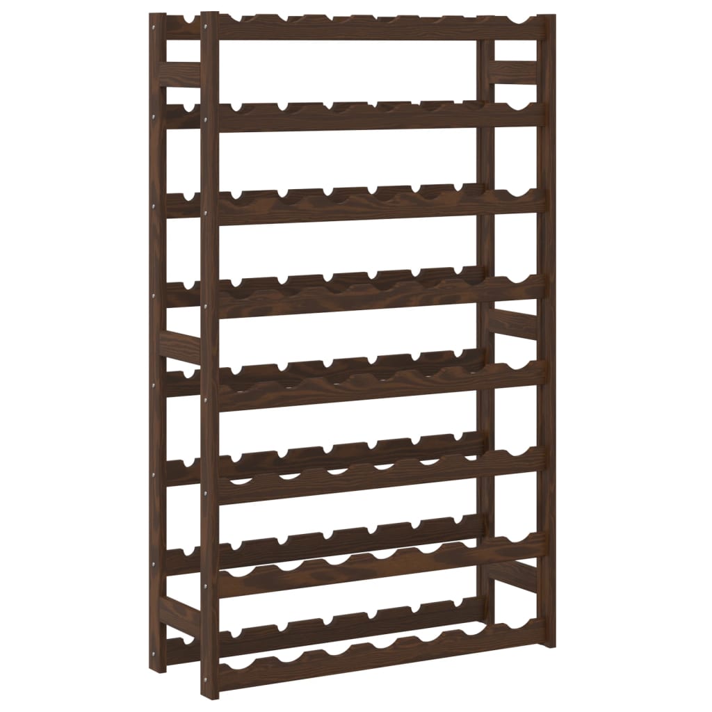 Weinregal für 56 Flaschen Braun Massivholz Kiefer stabil elegant praktisch Weinregal für 56 Flaschen Braun Massivholz Kiefer stabil elegant praktisch
