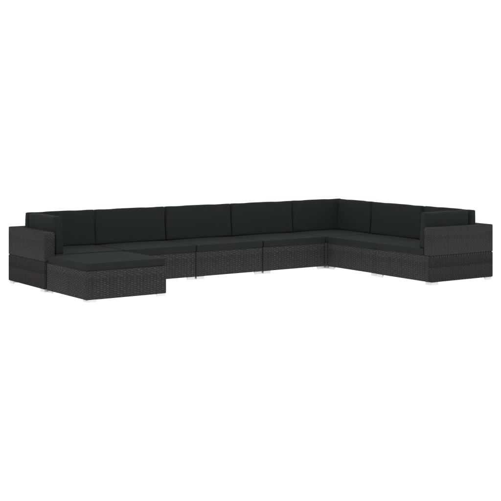 Garten Sofa Mittelteil Schwarz Poly Rattan Inkl. Bequeme Auflagen Kombinierbar Garten Sofa Mittelteil Schwarz Poly Rattan Inkl. Bequeme Auflagen Kombinierbar