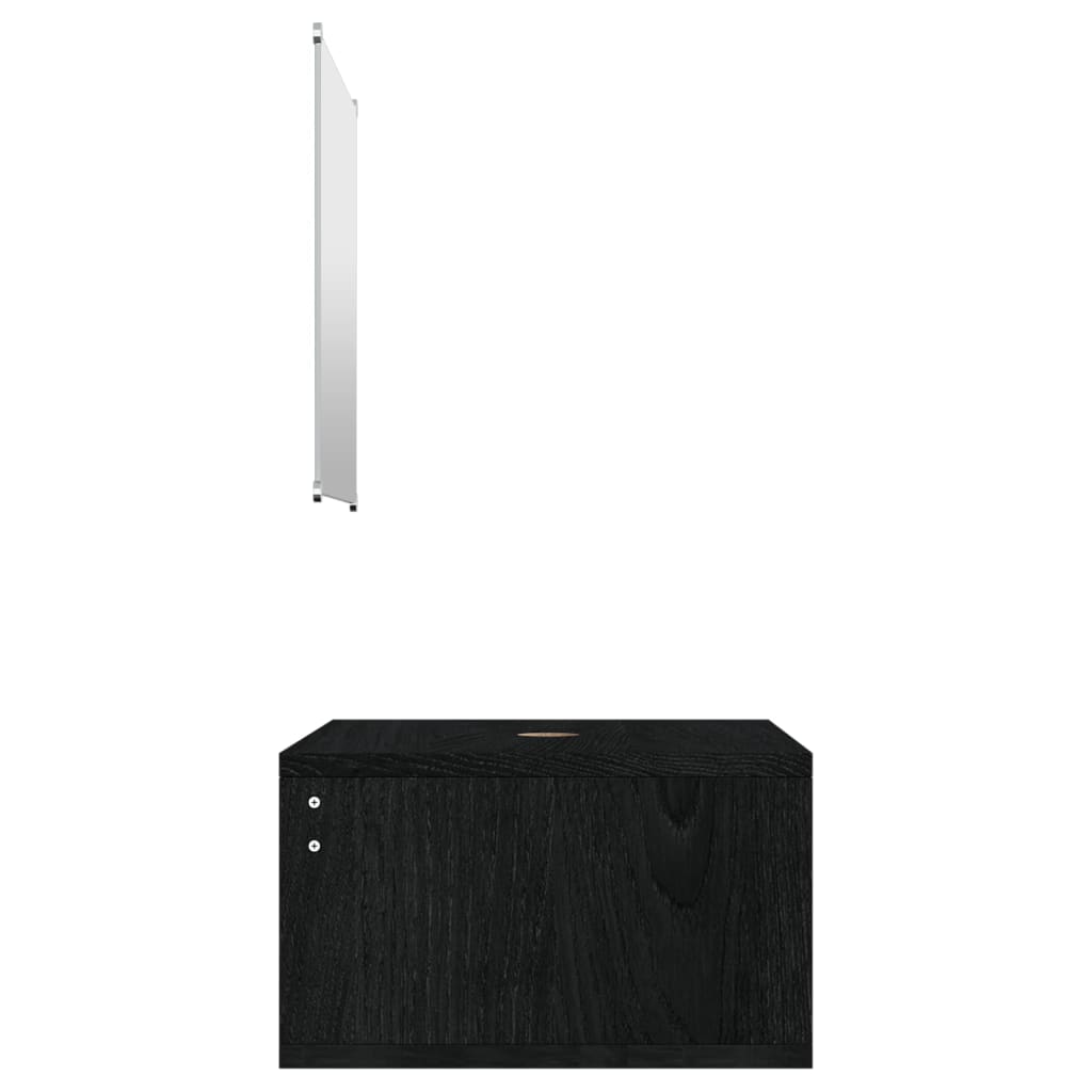 Badmöbel Set 2-teilig schwarz Holzwerkstoff ideal für jedes Badezimmer modern Badmöbel Set 2-teilig schwarz Holzwerkstoff ideal für jedes Badezimmer modern