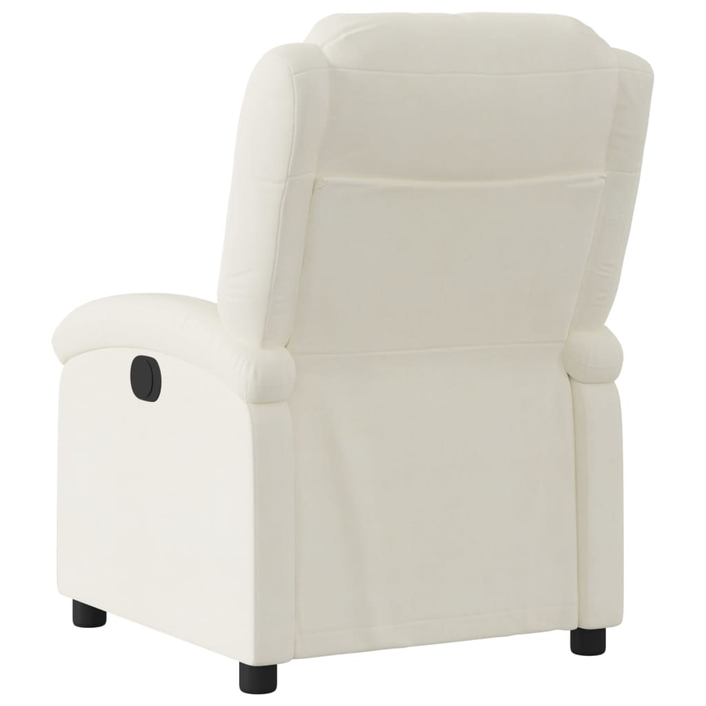 Relaxsessel mit Samtbezug Creme Zeitloses Design Bequemlich Modern stilvoll Relaxsessel mit Samtbezug Creme Zeitloses Design Bequemlich Modern stilvoll