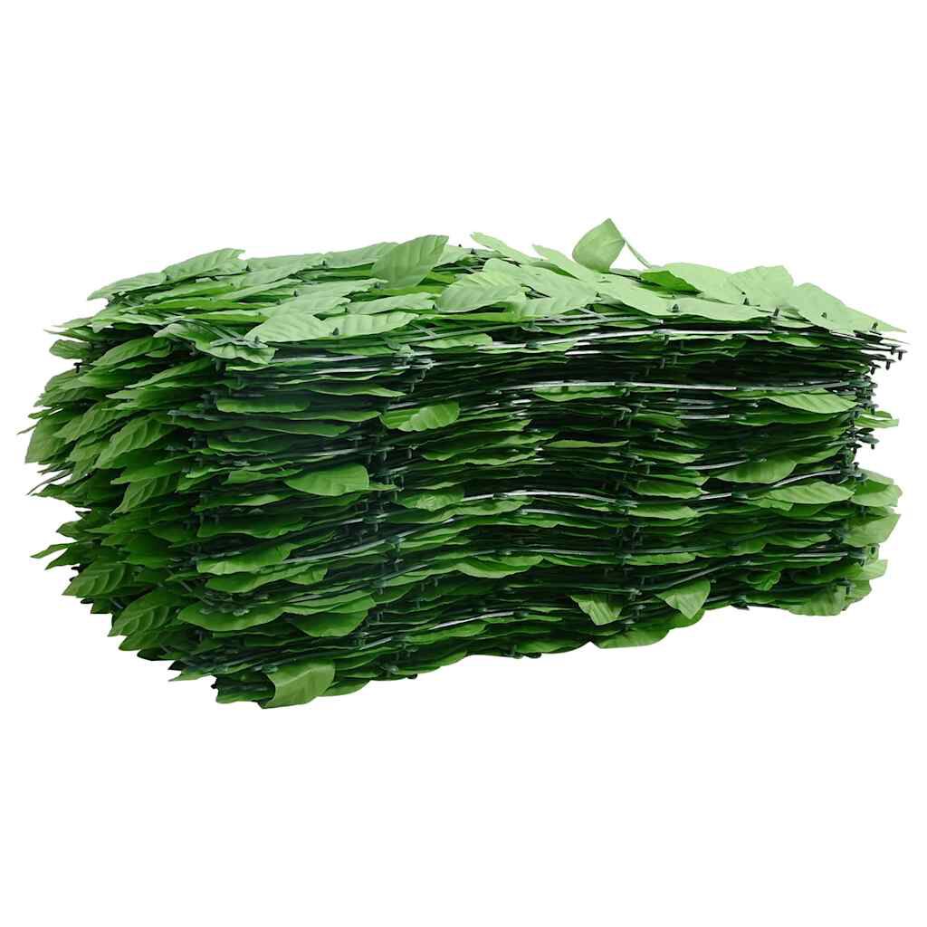 vidaXL Balkon-Sichtschutz mit Grünen Blättern 300x100 cm