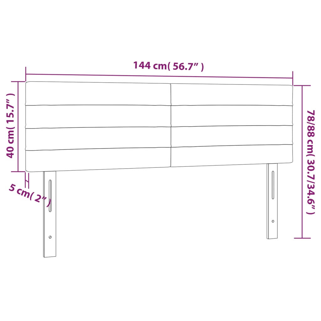 Bett Kopfteile 2er-Set Taupe 72x5x78/88 cm Stoff komfortables Schlafzimmer Bett Kopfteile 2er-Set Taupe 72x5x78/88 cm Stoff komfortables Schlafzimmer