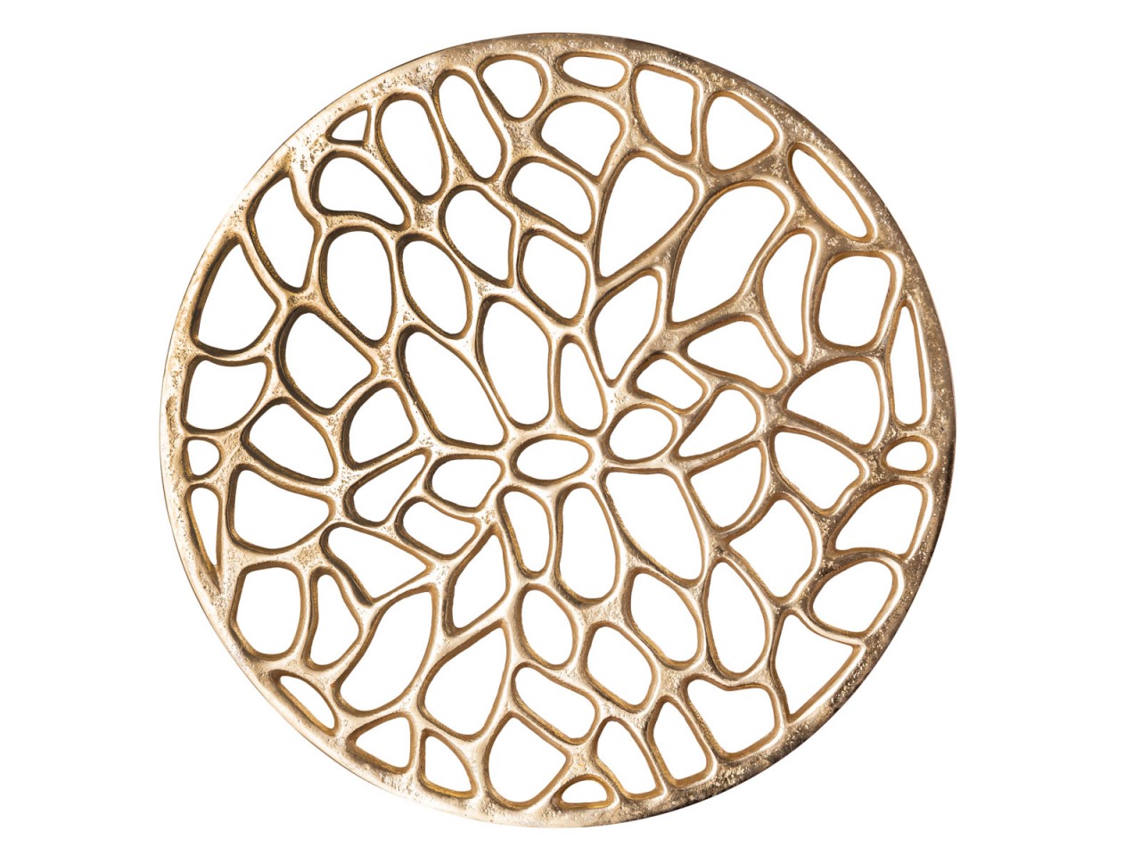 Beistelltisch Metall Dekotisch ø 40 x 46 cm rund Agadir silber o. gold Aluminium Korallen-Design Beistelltisch Metall Dekotisch ø 40 x 46 cm rund Agadir silber o. gold Aluminium Korallen-Design