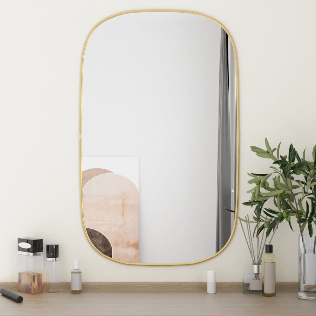 Wandspiegel Golden 80x50 cm Glas PVC-Rahmen Minimalistisch