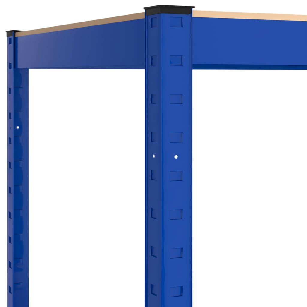 Regalset Regalsystem Blau 2 Stück mit 5 Böden aus Stahl und Holzwerkstoff stabil Regalset Regalsystem Blau 2 Stück mit 5 Böden aus Stahl und Holzwerkstoff stabil