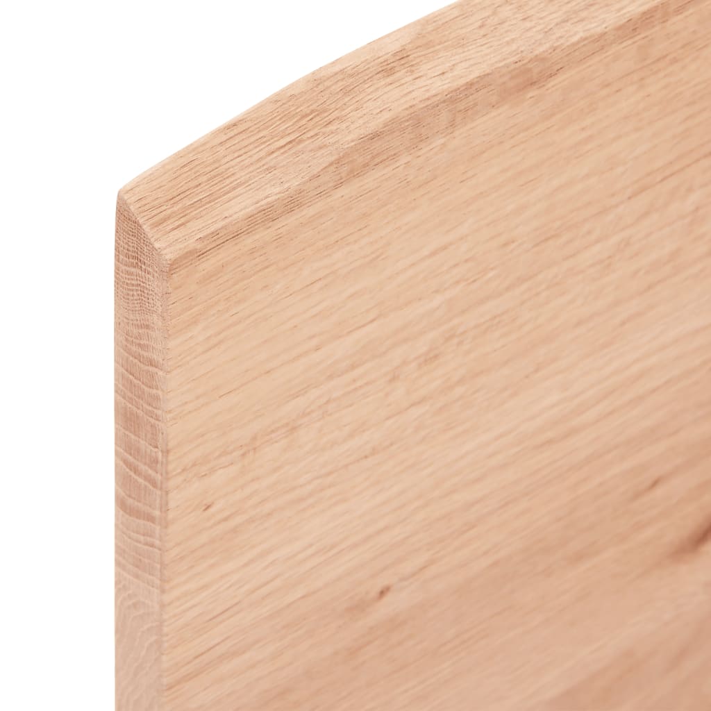 Wandregal Hellbraun 100x40x2 cm Massivholz Eiche Behandelt stabil und stilvoll