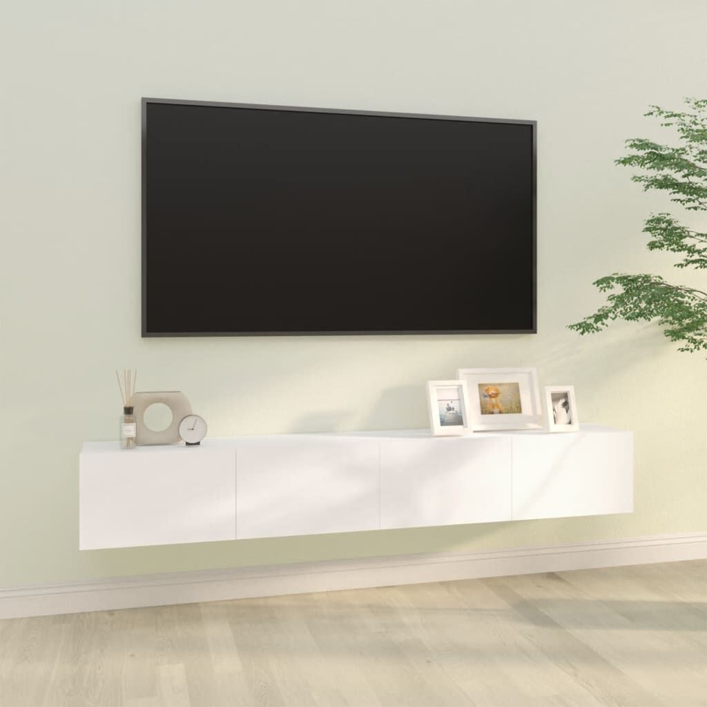 TV-Wandschränke 2 Stk. Weiß 100x30x30 cm Holzwerkstoff