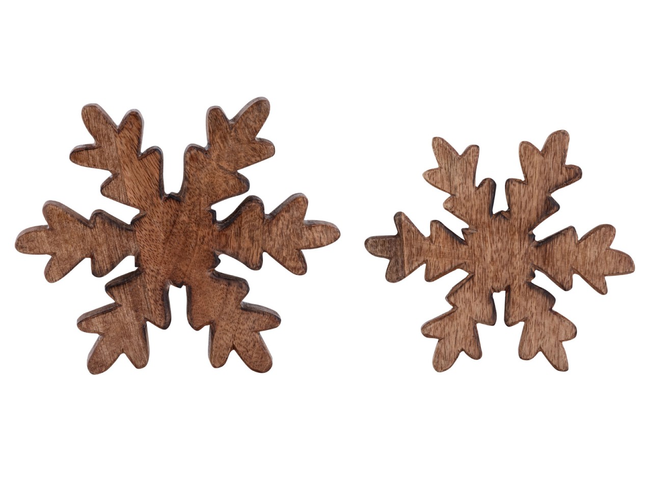 Holzfiguren Schneeflocke 2er Set Dekofigur 18x18cm Weihnachtsdekoration Holzfiguren Schneeflocke 2er Set Dekofigur 18x18cm Weihnachtsdekoration