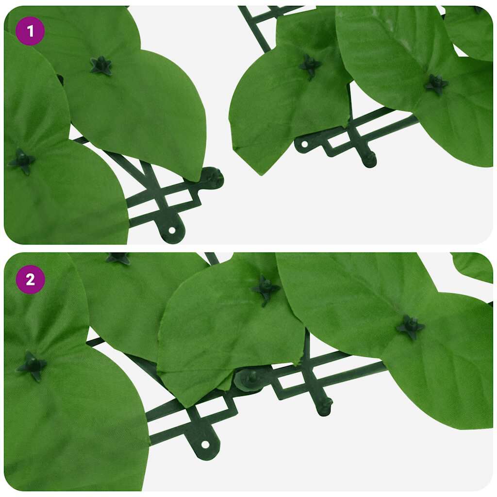 vidaXL Balkon-Sichtschutz mit Grünen Blättern 300x100 cm