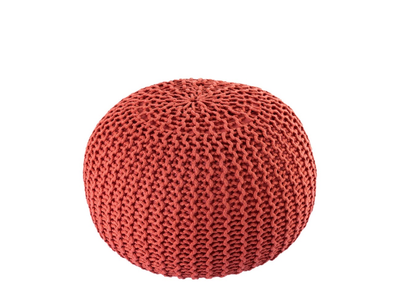 Pouf PREMIUM ø45cm Sitzhocker Strickpouf Innen Terrasse Pool Garten nachhaltig