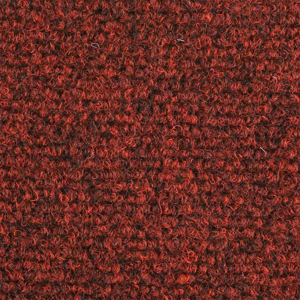 vidaXL 15 Stk. Selbstklebende Stufenmatten mit Nadelstich 65 x 21 x 4 cm Rot