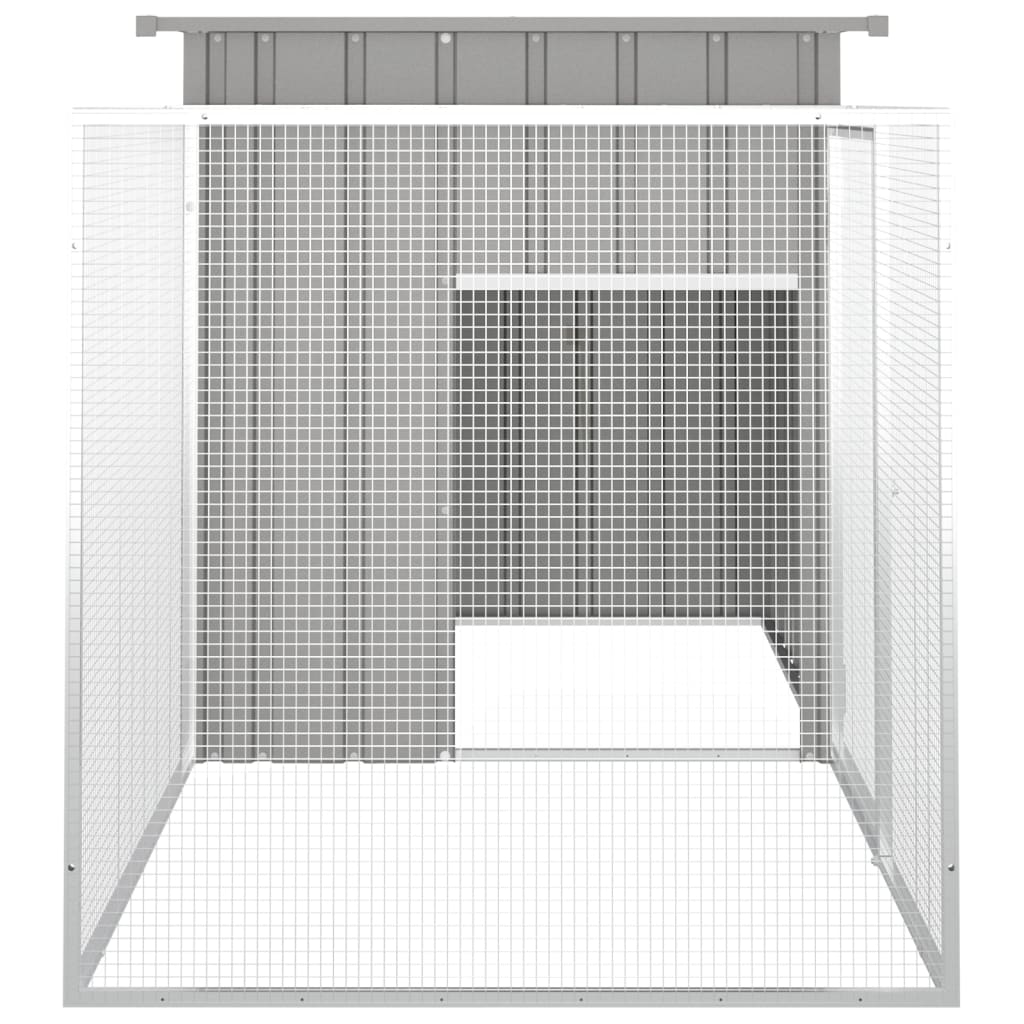 Hühnerkäfig Verzinkter Stahl 200x91x100 cm mit Schwenktür Sicherheit