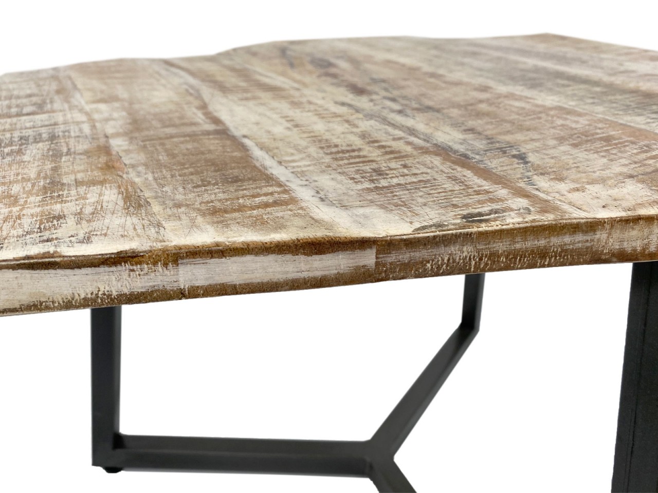 Beistelltisch 56 x 47 cm nachhaltig Wohnzimmer Tisch Couchtisch Nizza Metall-Gestell schwarz - weiß Beistelltisch 56 x 47 cm nachhaltig Wohnzimmer Tisch Couchtisch Nizza Metall-Gestell schwarz - weiß