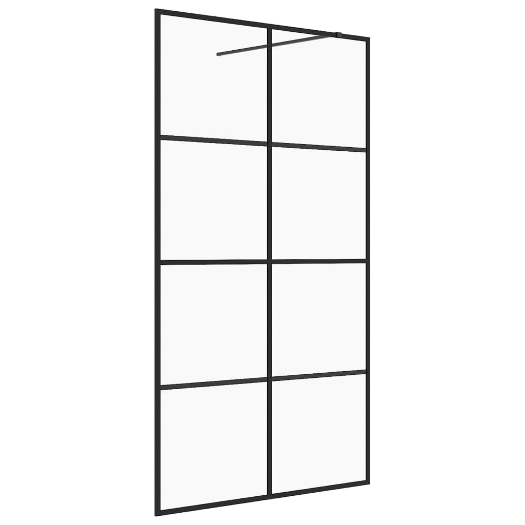 Duschwand 100x195 cm Klar ESG-Glas für begehbare Duschen Modern & stilvoll