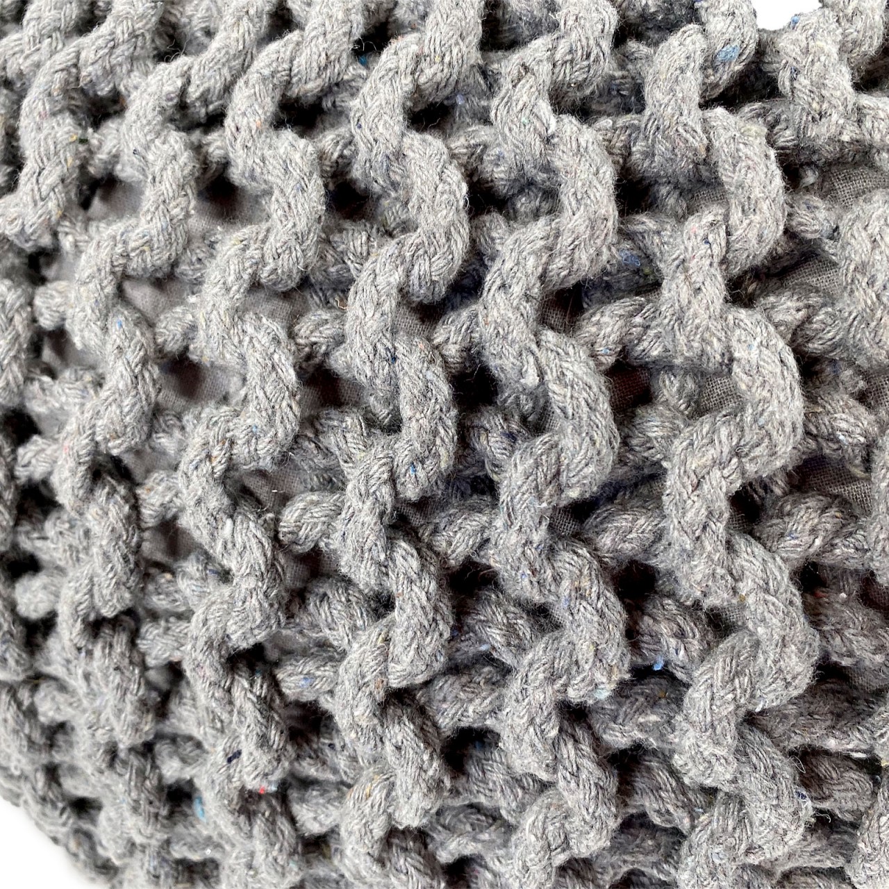 Pouf Ø 55 H 37 H 37 Strickhocker Sitzpouf Bodenkissen nachhaltig Pouf Ø 55 H 37 H 37 Strickhocker Sitzpouf Bodenkissen nachhaltig