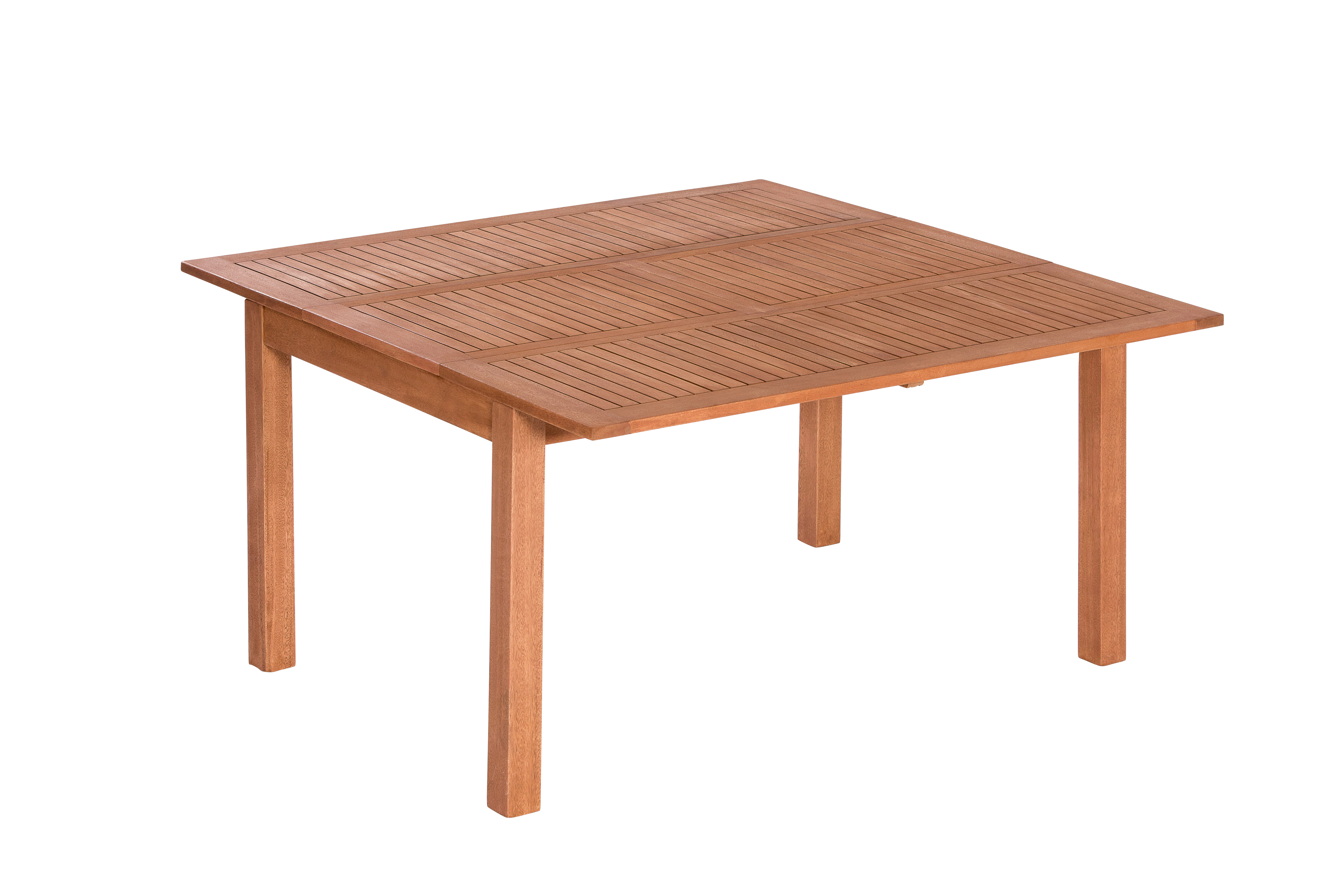 Comodoro Set 7tlg.
6 Comodoro Klappsessel, Rückenlhene 5-fach verstellbar, 1 Quadrat Ausziehtisch, 100 (150) x 150 cm
FSC ® Eukalyptusholz
