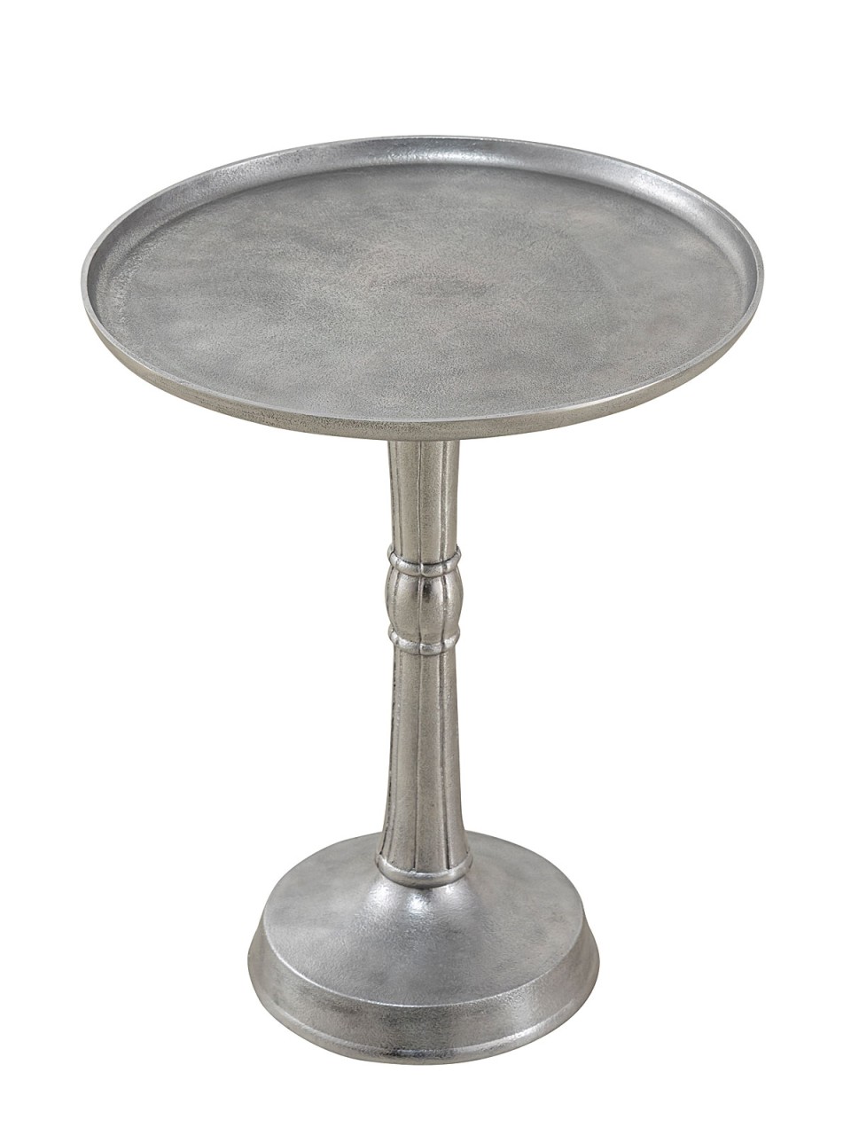 Beistelltisch Metall rund ø 44x53 cm 2-teilig Dekotisch Adlon mit Design Mittelfuß Aluminium Beistelltisch Metall rund ø 44x53 cm 2-teilig Dekotisch Adlon mit Design Mittelfuß Aluminium