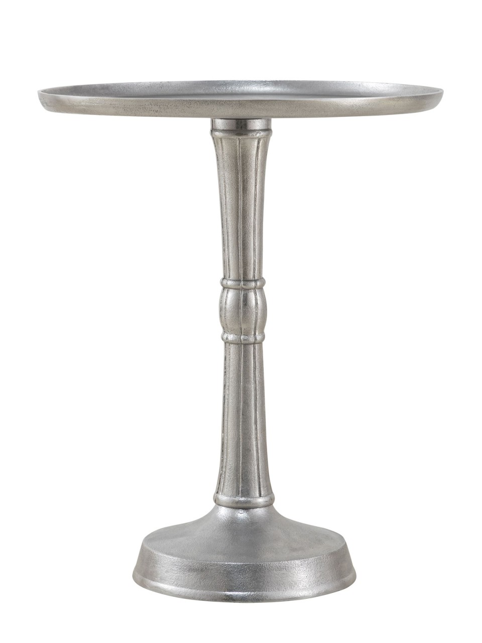 Beistelltisch Metall rund ø 44x53 cm 2-teilig Dekotisch Adlon mit Design Mittelfuß Aluminium Beistelltisch Metall rund ø 44x53 cm 2-teilig Dekotisch Adlon mit Design Mittelfuß Aluminium