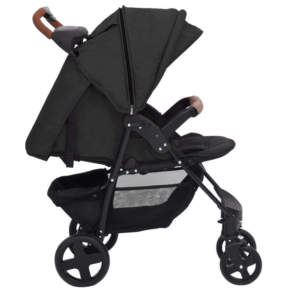 3in1 Kinderwagen Anthrazit Stahl