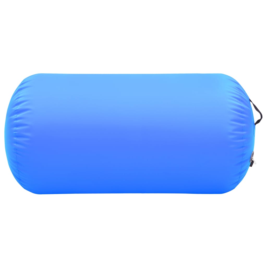 Aufblasbare Gymnastikrolle PVC Blau Pumpe 120 x 75 cm Fitness und Therapierolle