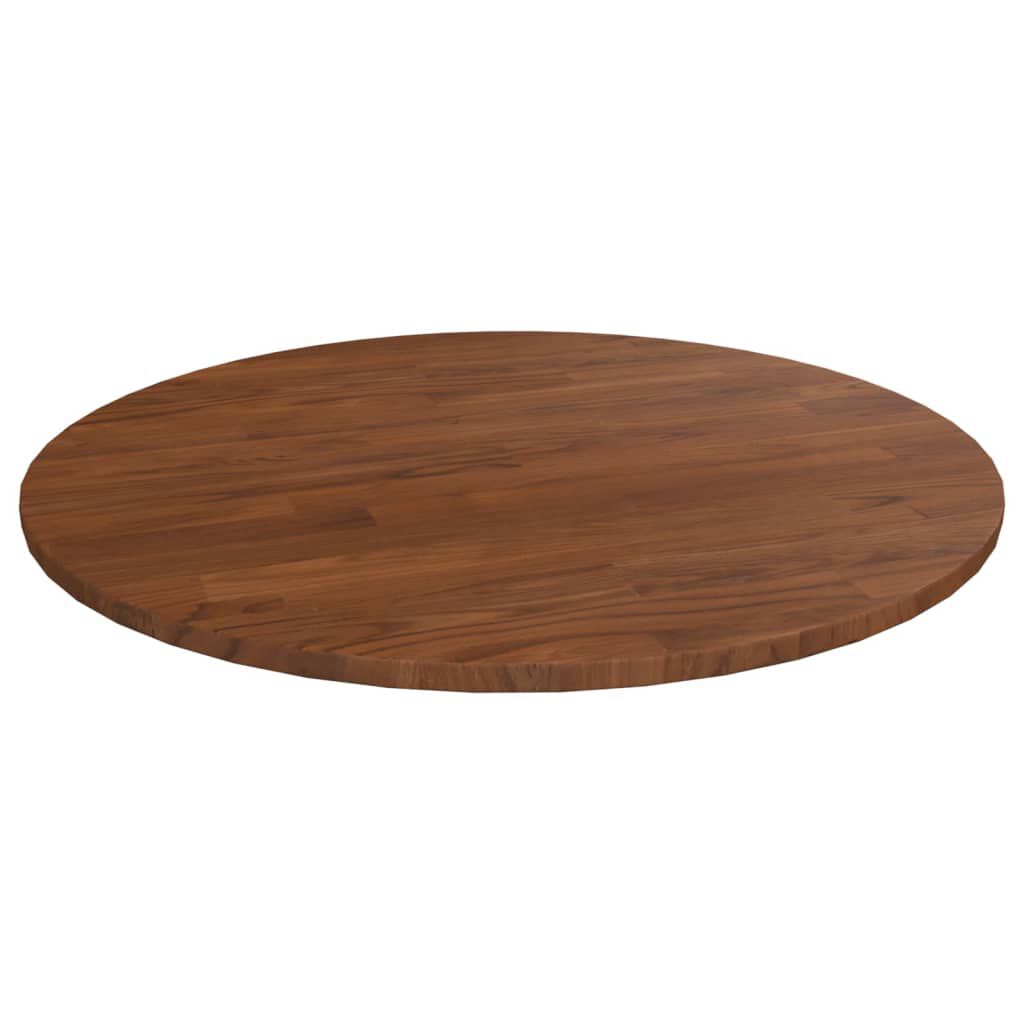Runde Eichenholzplatte Ø60 cm Dunkelbraun und hochwertig verarbeitet modern