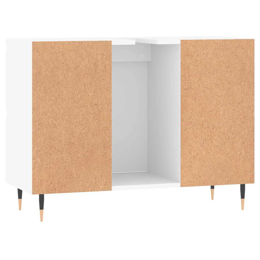 Badschrank Weiß 80x33x60 cm modern kompakt aus Holzwerkstoff praktisch Badschrank Weiß 80x33x60 cm modern kompakt aus Holzwerkstoff praktisch