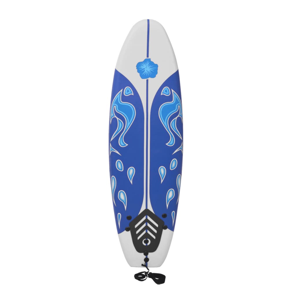 Blaues Surfboard für Anfänger 170x46,8x8 cm XPE Deck EPS Kern inkl Leine und Finnen