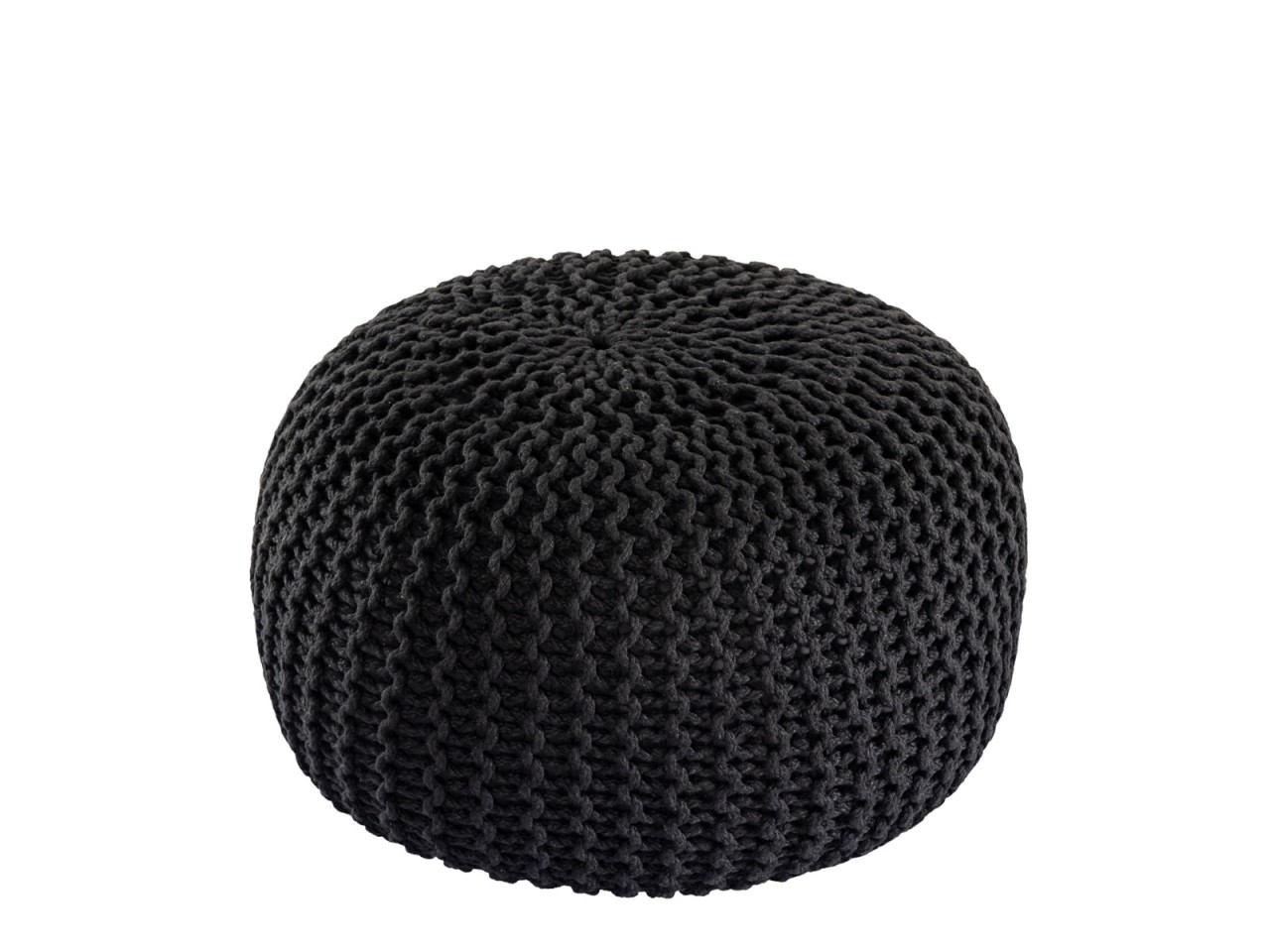 Pouf PREMIUM ø45cm Sitzhocker Strickpouf Innen Terrasse Pool Garten nachhaltig