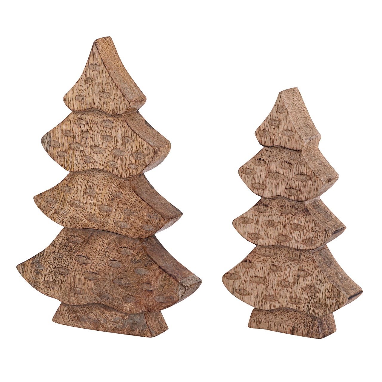 Dekofigur Baum 2er Set Holzfigur H23/20cm Holzbaum Weihnachtsdekoration Mangoholz Dekofigur Baum 2er Set Holzfigur H23/20cm Holzbaum Weihnachtsdekoration Mangoholz