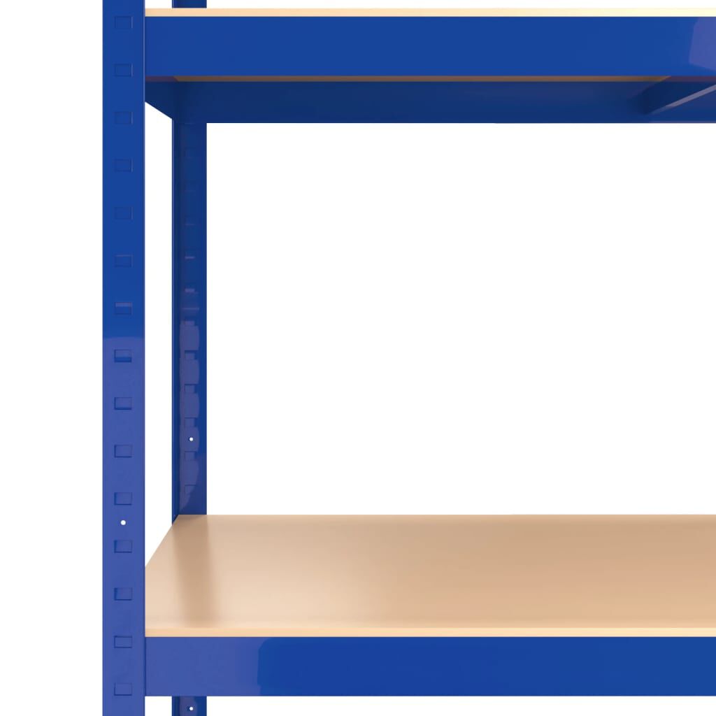 Regalset Regalsystem Blau 2 Stück mit 5 Böden aus Stahl und Holzwerkstoff stabil Regalset Regalsystem Blau 2 Stück mit 5 Böden aus Stahl und Holzwerkstoff stabil