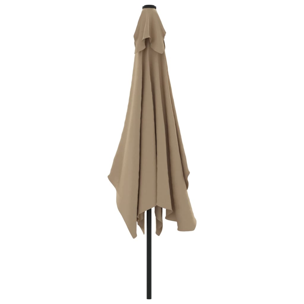 Sonnenschirm Schattenspender Metallstange 300 x 200cm Taupe Outdoor