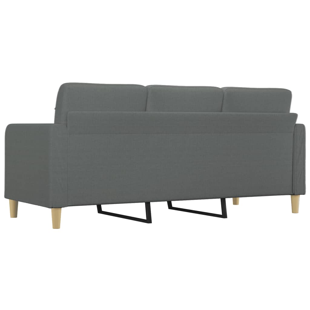 3 Sitzer Sofa Dunkelgrau 180 cm Stoff modern bequem Wohnzimmer Couch Polster