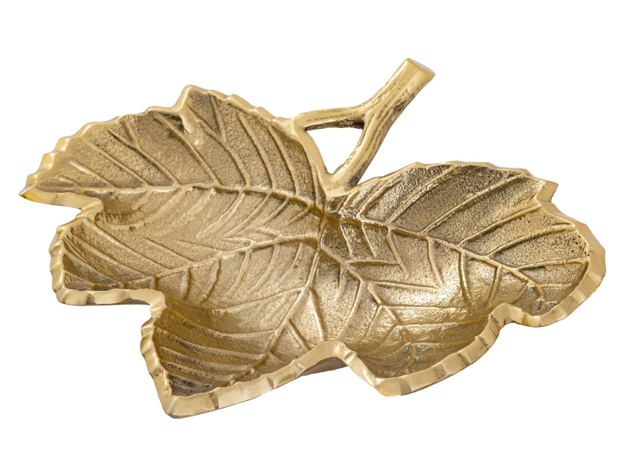 Dekoschale Schale Aluminium Leaf gold o. silber Blattschale