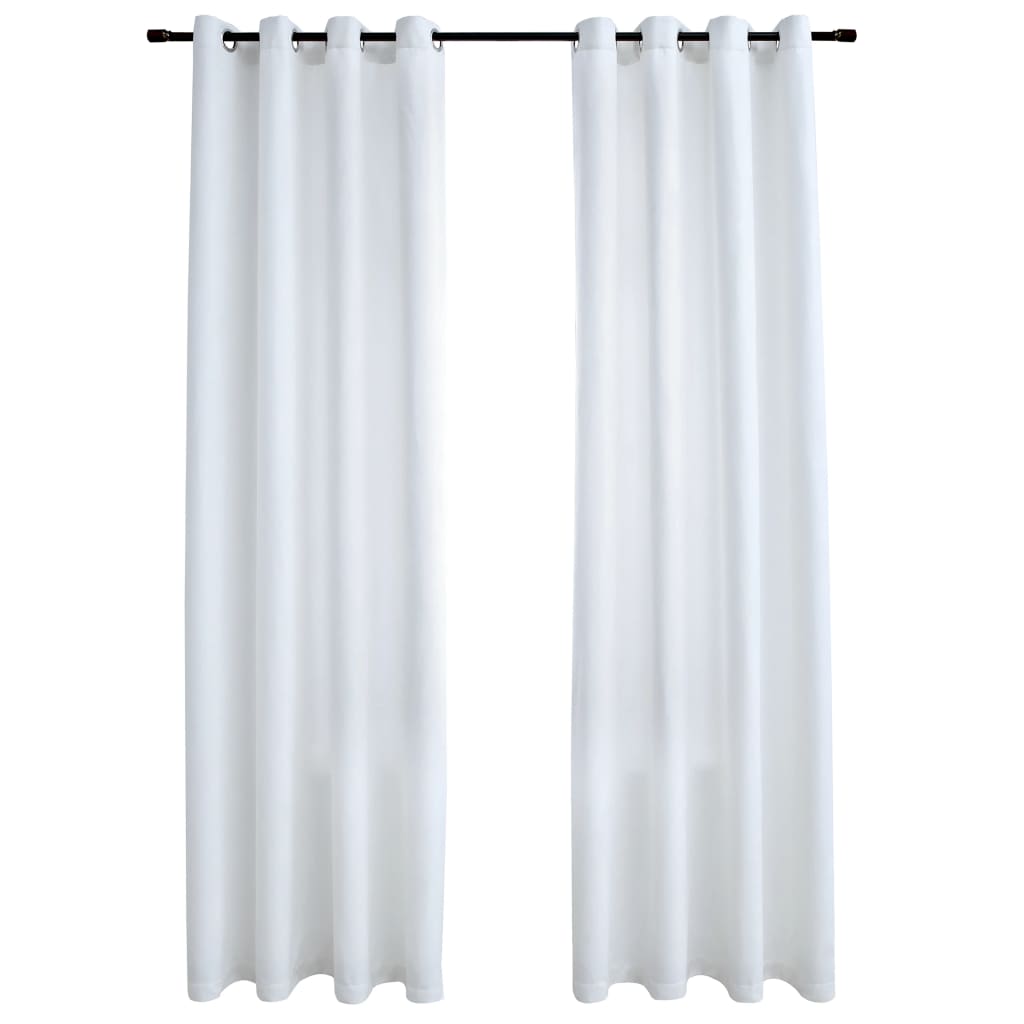 Verdunkelungsvorhänge Cremeweiß 140x175 cm, 2 Stück, mit Metallringen, blickdicht für Schlafzimmer und Wohnzimmer. Verdunkelungsvorhänge Cremeweiß 140x175 cm, 2 Stück, mit Metallringen, blickdicht für Schlafzimmer und Wohnzimmer.