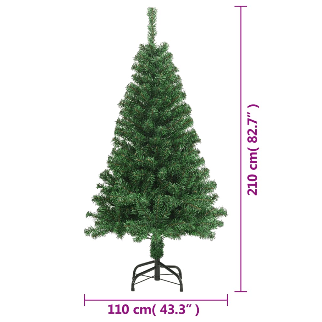 Künstlicher Weihnachtsbaum mit dicken Ästen Grün 210cm PVC Festlich Naturgetreu