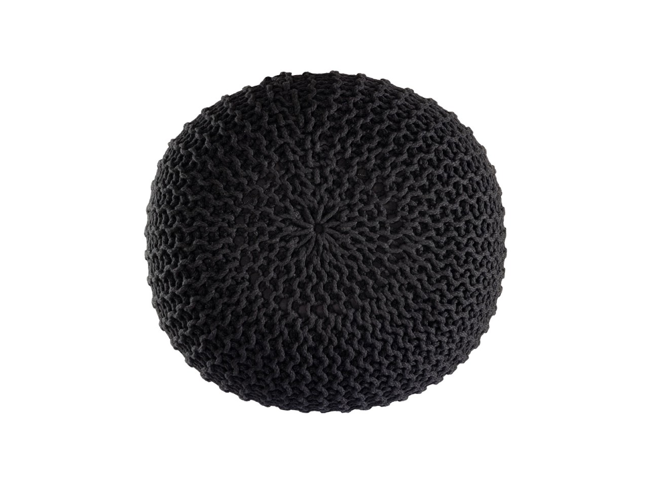 Pouf PREMIUM ø45cm Sitzhocker Strickpouf Innen Terrasse Pool Garten nachhaltig