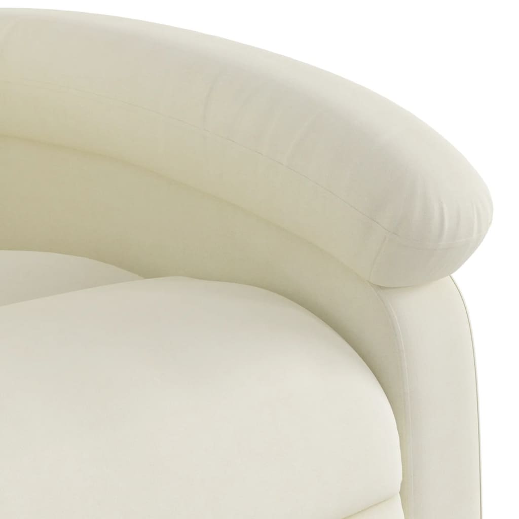 Relaxsessel mit Samtbezug Creme Zeitloses Design Bequemlich Modern stilvoll Relaxsessel mit Samtbezug Creme Zeitloses Design Bequemlich Modern stilvoll