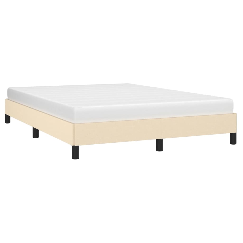 Bettgestell Bettrahmen Einzelbett Lattenrost XL Höhe Creme 25cm 140x190cm Stoff