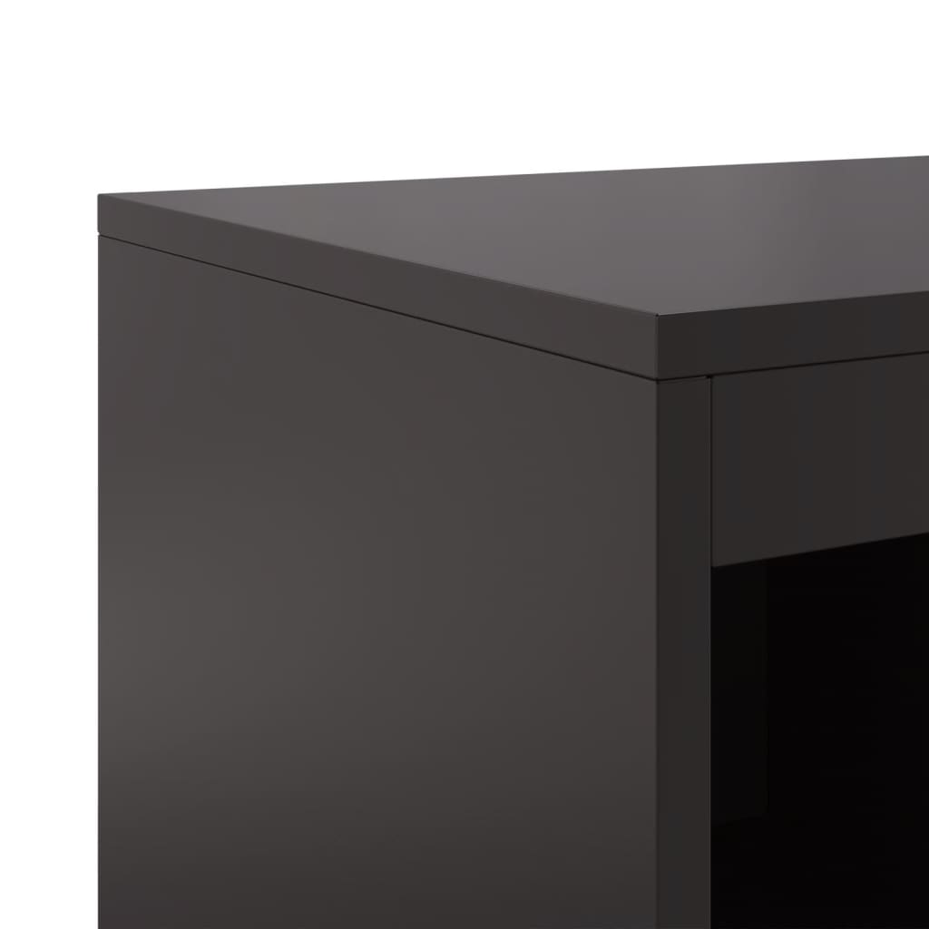 Sideboard Schwarz 100,5x39x107 cm Kaltgewalzter Stahl für modernes Wohnen Sideboard Schwarz 100,5x39x107 cm Kaltgewalzter Stahl für modernes Wohnen