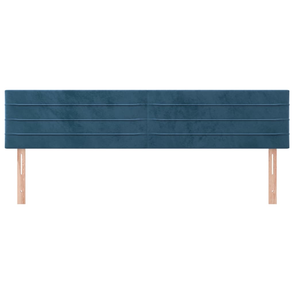Kopfteile 2 Stk. Dunkelblau 90x5x78/88 cm Samt Weich Elegant Komfortabel Kopfteile 2 Stk. Dunkelblau 90x5x78/88 cm Samt Weich Elegant Komfortabel