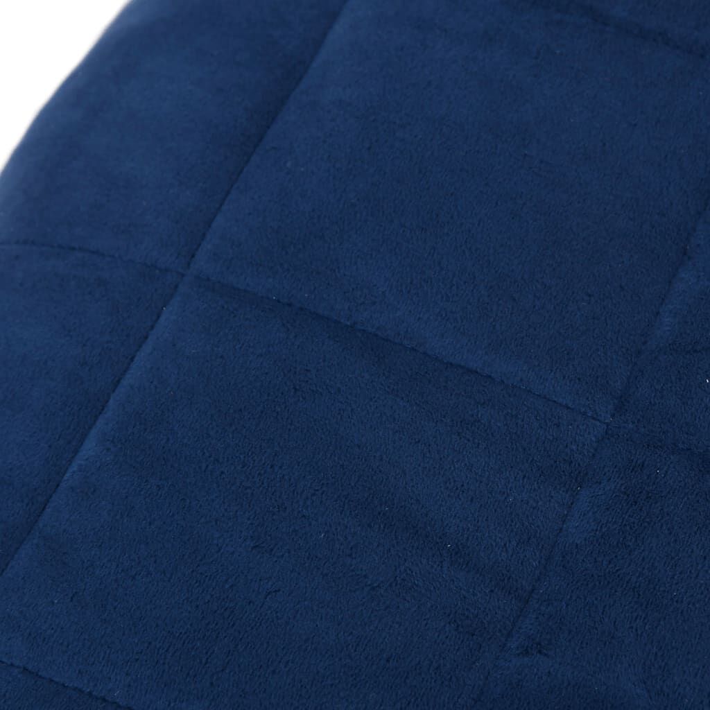 Gewichtsdecke Blau 200x200 cm Stoff 13 kg schwer für ruhigen erholsamen Schlaf