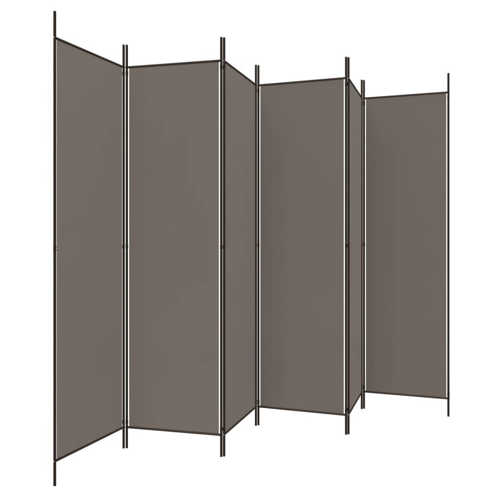 Paravent Anthrazit 300x200 cm Stoff
